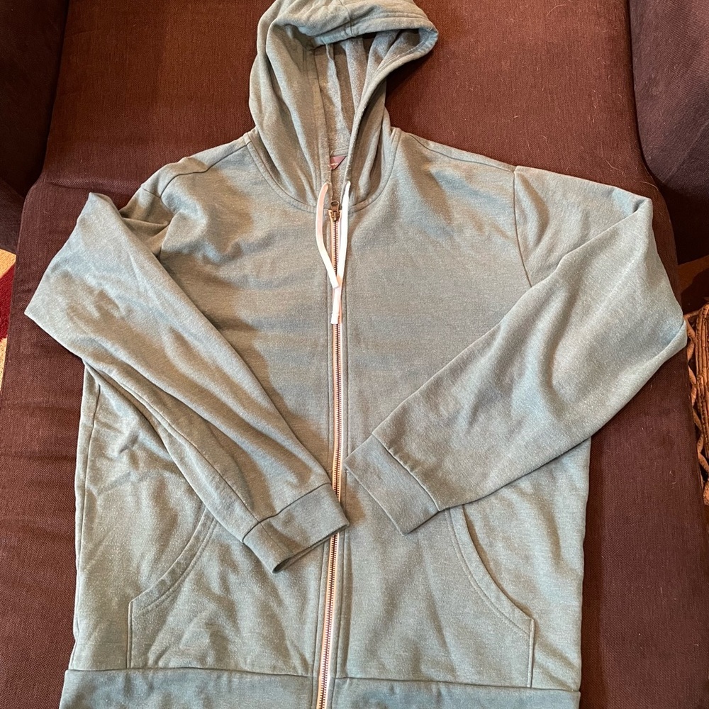Eddie Bauer Green Zip Up Sweater